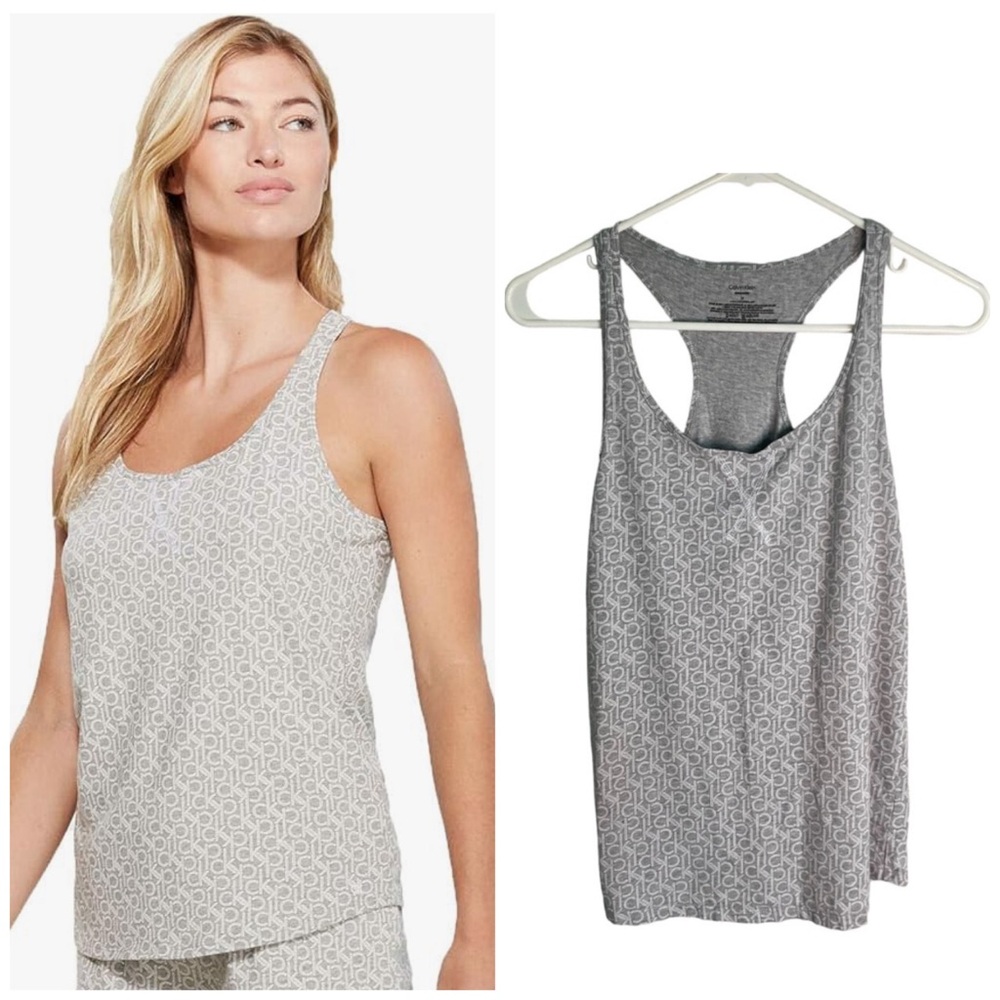 Womens Calvin Klein Gray Racerback Sleep Shirt
